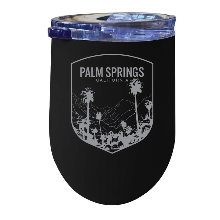 Palm Springs Califronia Souvenir 12 oz Engraved Insulated Wine Stainless Steel Tumbler Image 6