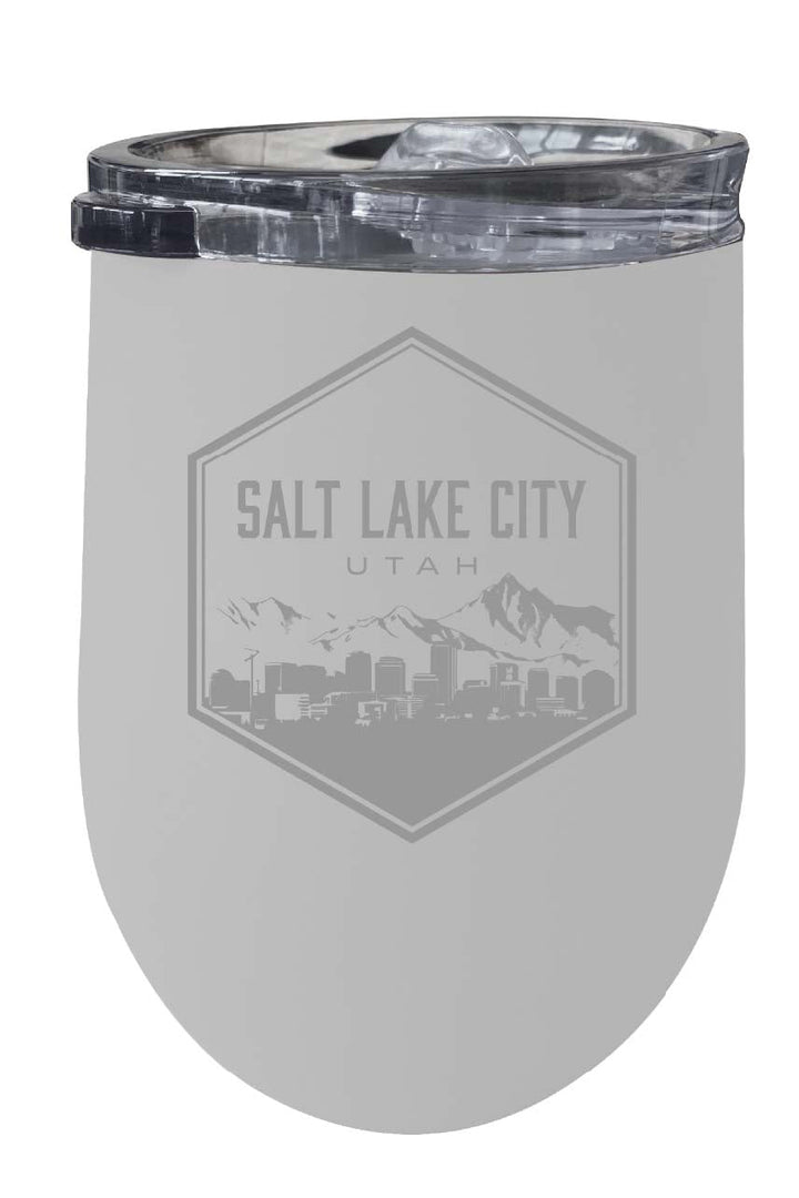 Salt Lake City Utah Souvenir 12 oz Engraved Insulated Wine Stainless Steel Tumbler Image 3