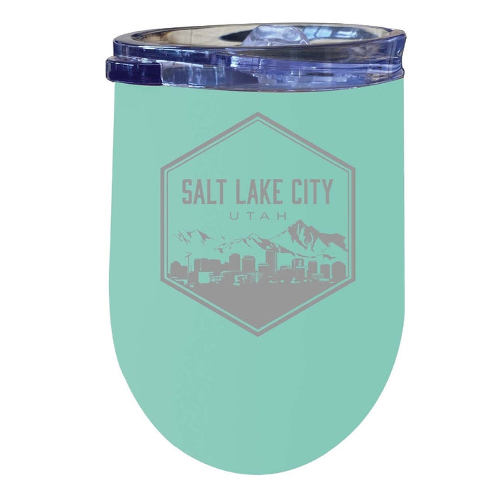 Salt Lake City Utah Souvenir 12 oz Engraved Insulated Wine Stainless Steel Tumbler Image 4