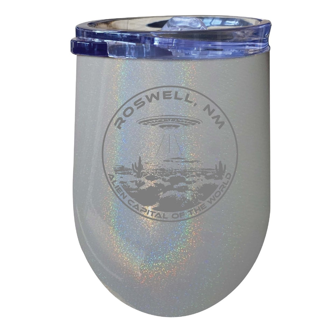 Roswell Mexico Souvenir 12 oz Engraved Insulated Wine Stainless Steel Tumbler Image 2