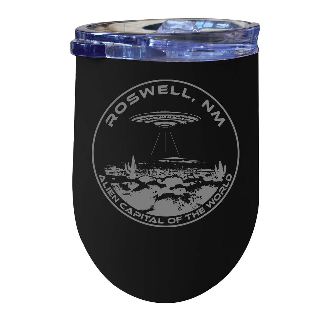 Roswell Mexico Souvenir 12 oz Engraved Insulated Wine Stainless Steel Tumbler Image 4