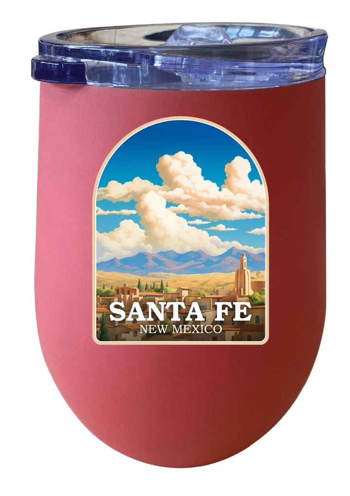 Santa Fe Mexico Design A Souvenir 12 oz Insulated Wine Stainless Steel Tumbler Image 3