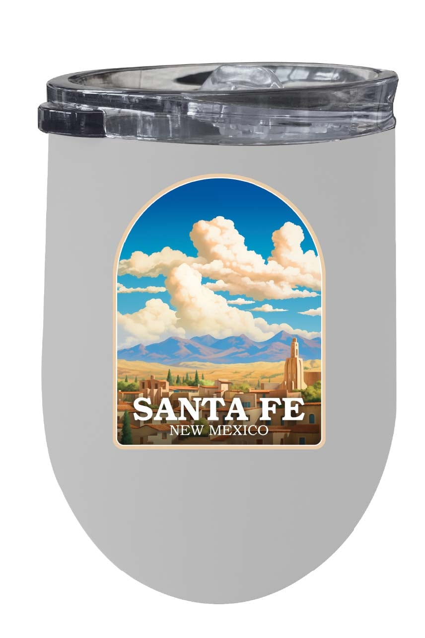 Santa Fe Mexico Design A Souvenir 12 oz Insulated Wine Stainless Steel Tumbler Image 4