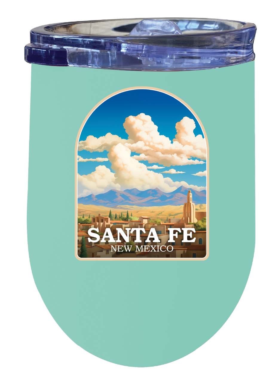 Santa Fe Mexico Design A Souvenir 12 oz Insulated Wine Stainless Steel Tumbler Image 6