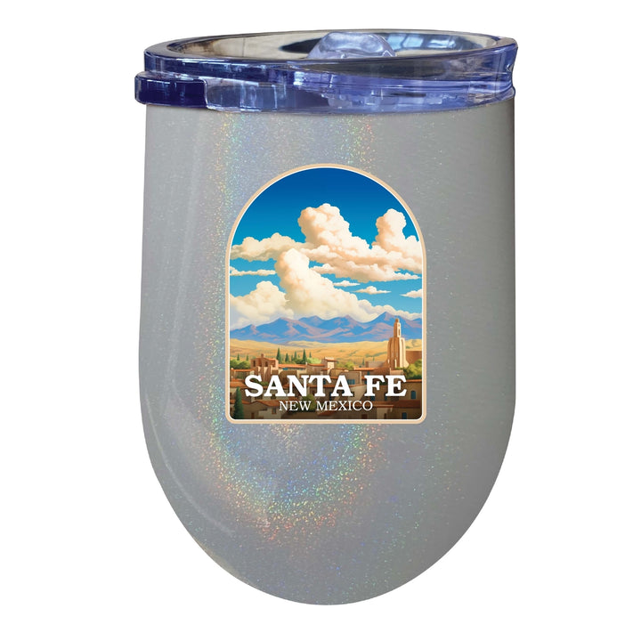 Santa Fe Mexico Design A Souvenir 12 oz Insulated Wine Stainless Steel Tumbler Image 7