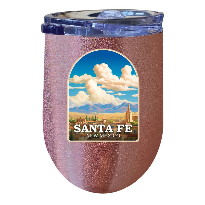 Santa Fe Mexico Design A Souvenir 12 oz Insulated Wine Stainless Steel Tumbler Image 8