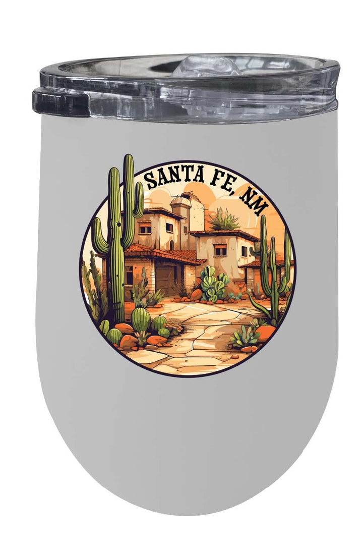 Santa Fe Mexico Design D Souvenir 12 oz Insulated Wine Stainless Steel Tumbler Image 1