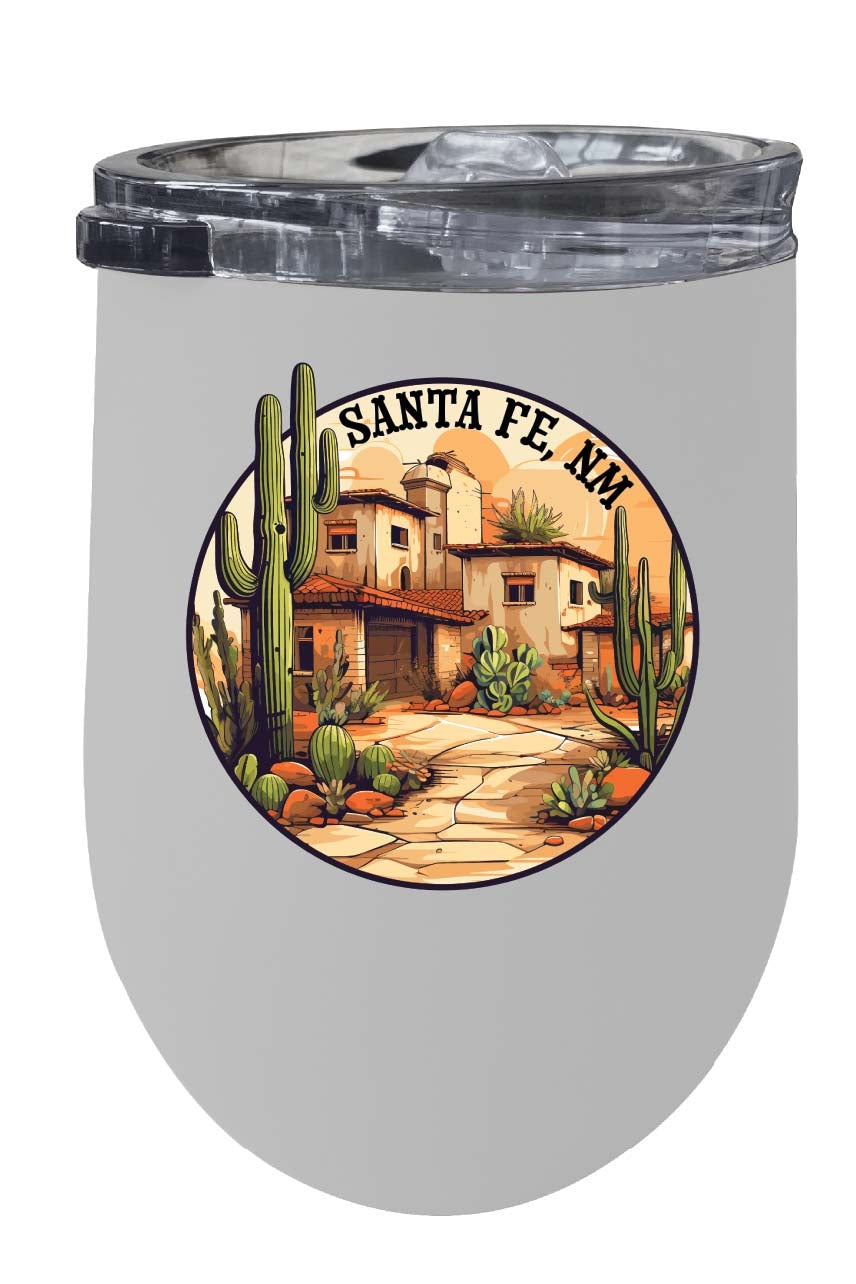 Santa Fe  Mexico Design D Souvenir 12 oz Insulated Wine Stainless Steel Tumbler Image 1