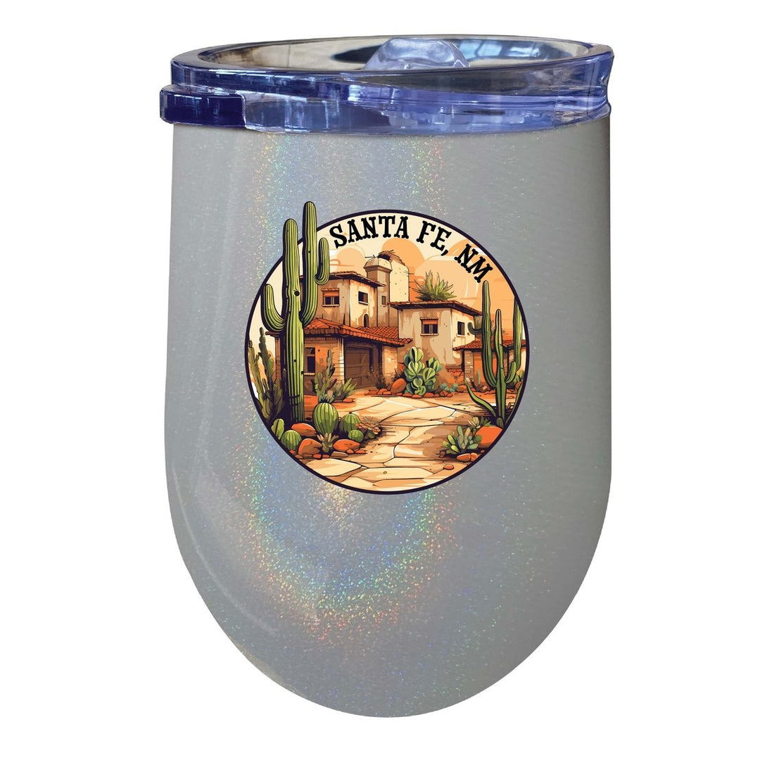 Santa Fe Mexico Design D Souvenir 12 oz Insulated Wine Stainless Steel Tumbler Image 1