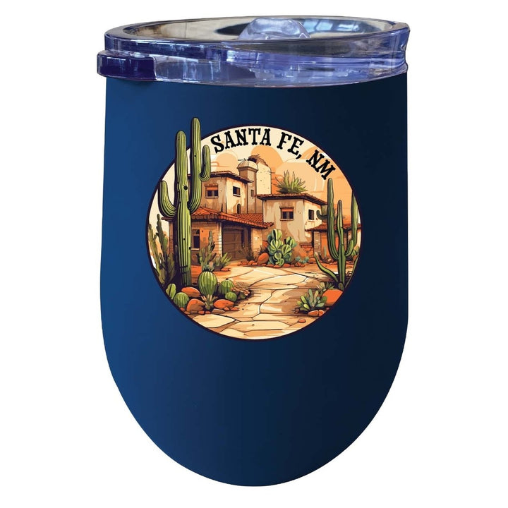 Santa Fe Mexico Design D Souvenir 12 oz Insulated Wine Stainless Steel Tumbler Image 1