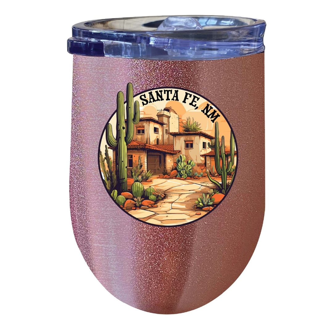 Santa Fe Mexico Design D Souvenir 12 oz Insulated Wine Stainless Steel Tumbler Image 4