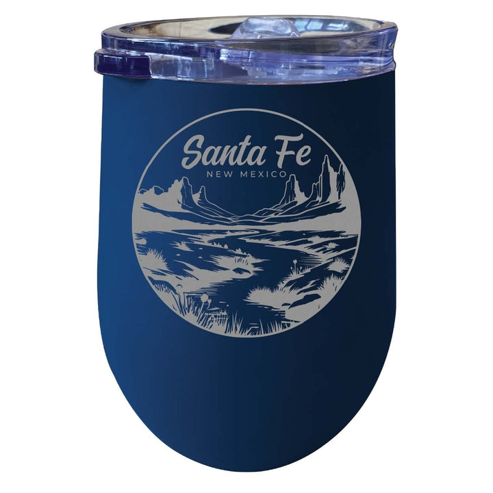 Santa Fe Mexico Souvenir 12 oz Engraved Insulated Wine Stainless Steel Tumbler Image 4