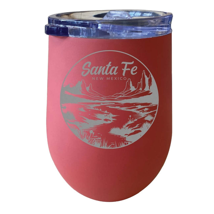 Santa Fe Mexico Souvenir 12 oz Engraved Insulated Wine Stainless Steel Tumbler Image 7