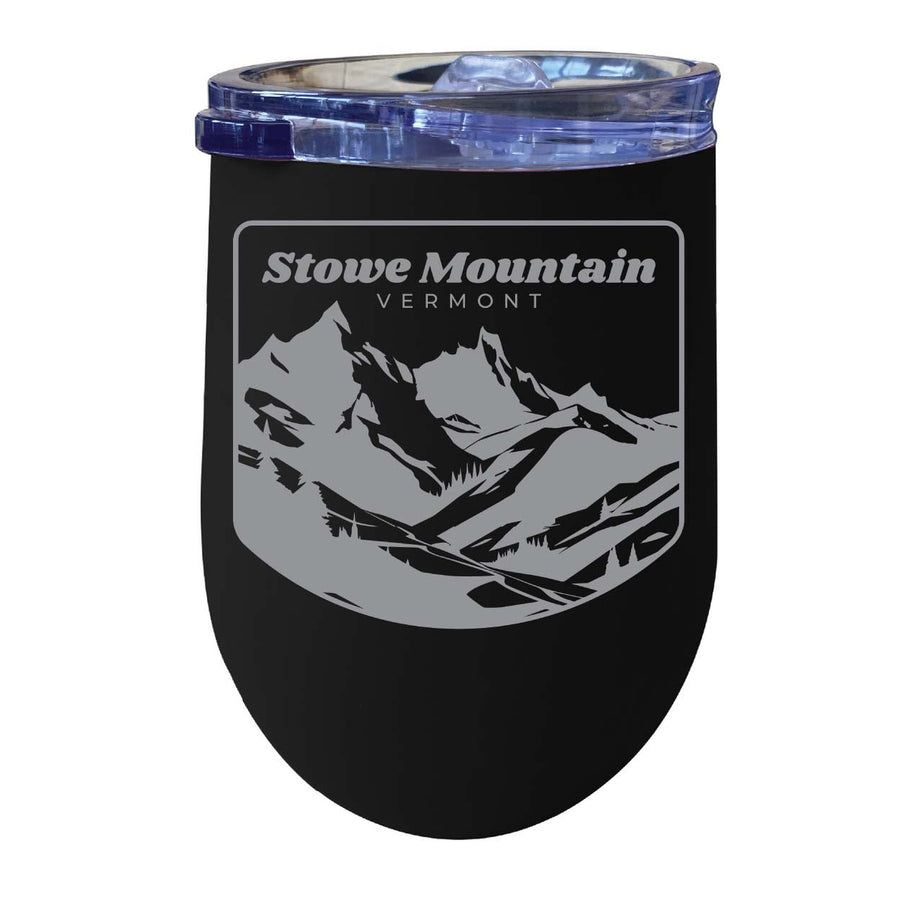 Stowe Mountain Vermont Souvenir 12 oz Engraved Insulated Wine Stainless Steel Tumbler Image 1