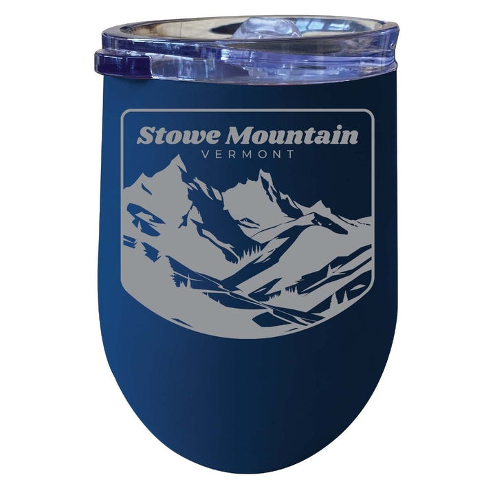 Stowe Mountain Vermont Souvenir 12 oz Engraved Insulated Wine Stainless Steel Tumbler Image 3