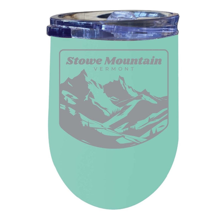 Stowe Mountain Vermont Souvenir 12 oz Engraved Insulated Wine Stainless Steel Tumbler Image 7