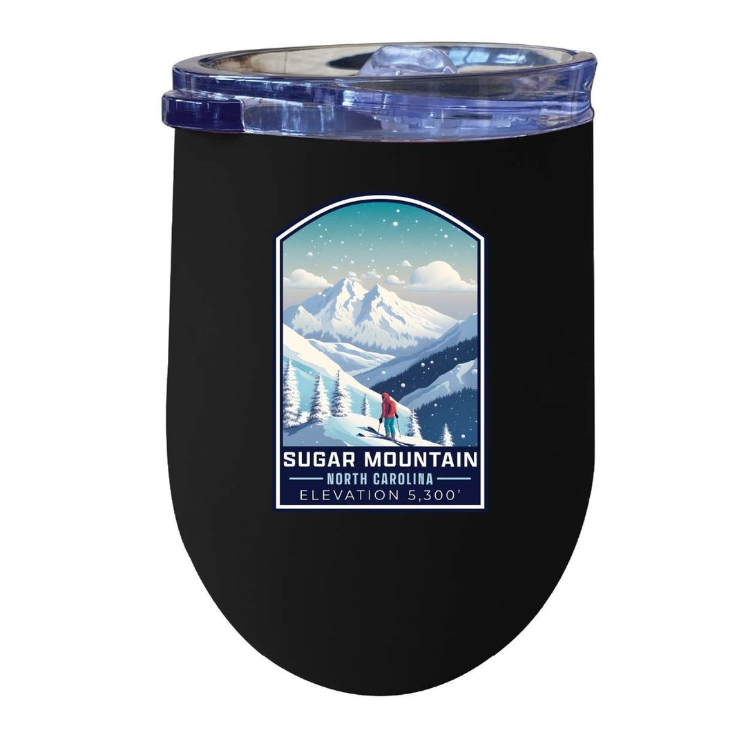 Sugar Mountain North Carolina Design B Souvenir 12 oz Insulated Wine Stainless Steel Tumbler Image 1