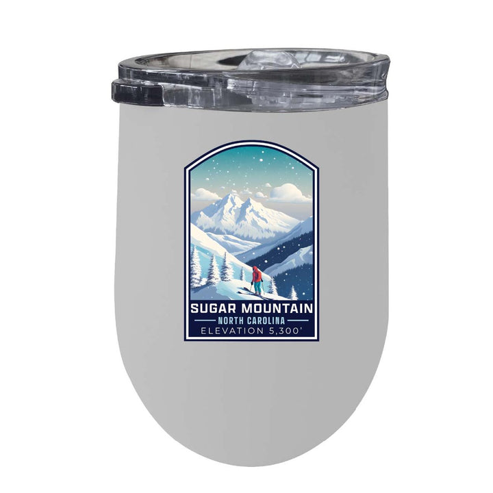 Sugar Mountain North Carolina Design B Souvenir 12 oz Insulated Wine Stainless Steel Tumbler Image 1