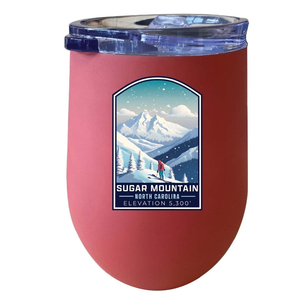 Sugar Mountain North Carolina Design B Souvenir 12 oz Insulated Wine Stainless Steel Tumbler Image 4