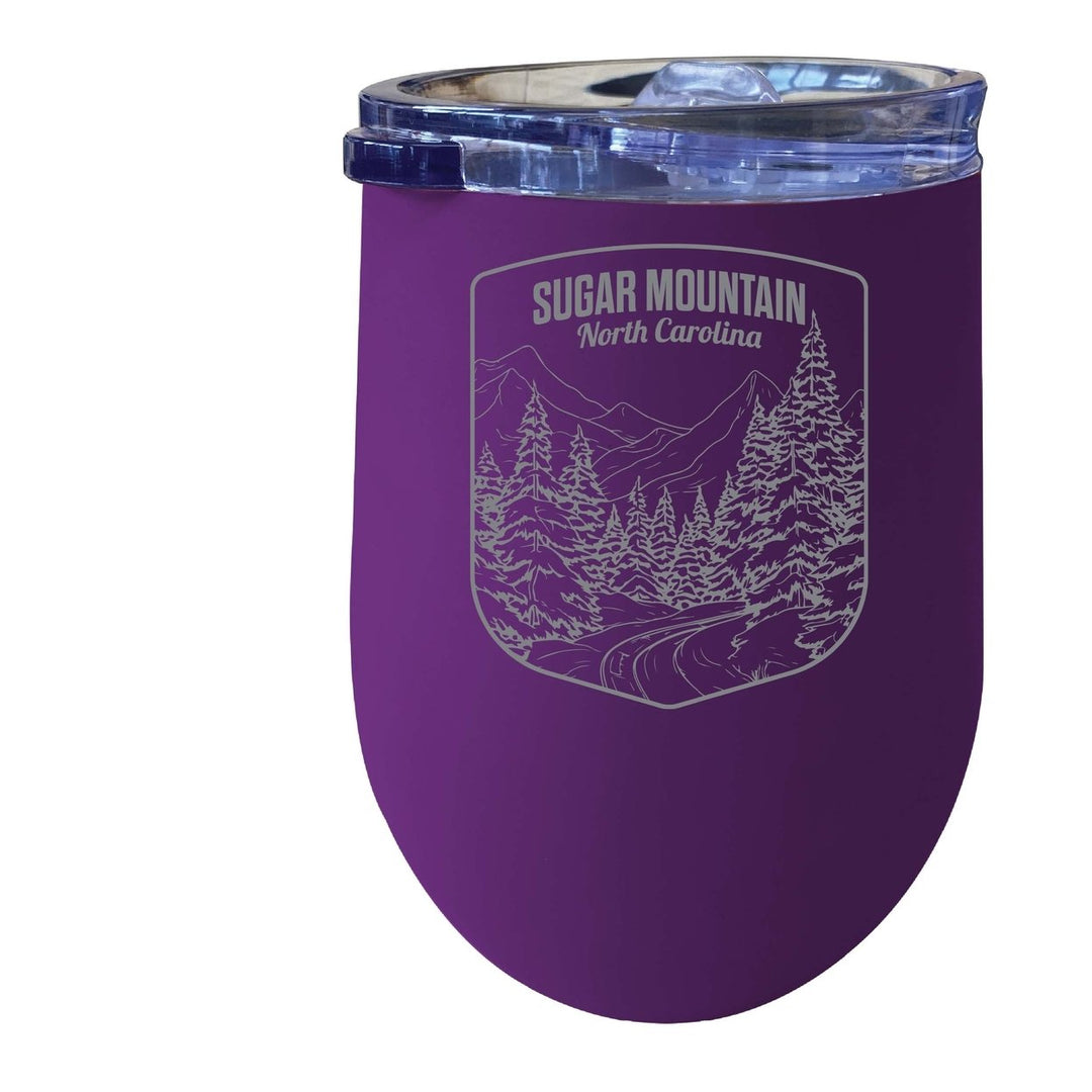 Sugar Mountain North Carolina Souvenir 12 oz Engraved Insulated Wine Stainless Steel Tumbler Image 1