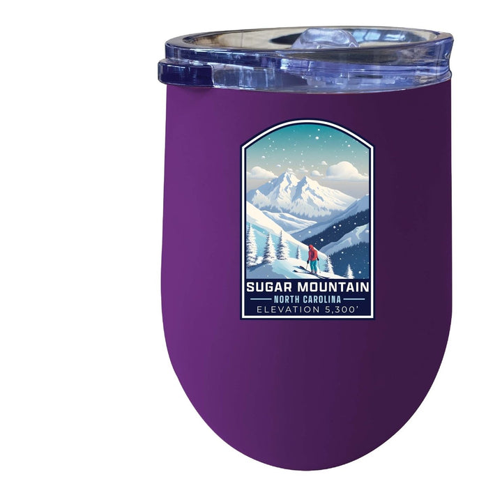 Sugar Mountain North Carolina Design B Souvenir 12 oz Insulated Wine Stainless Steel Tumbler Image 7