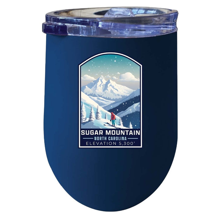 Sugar Mountain North Carolina Design B Souvenir 12 oz Insulated Wine Stainless Steel Tumbler Image 8