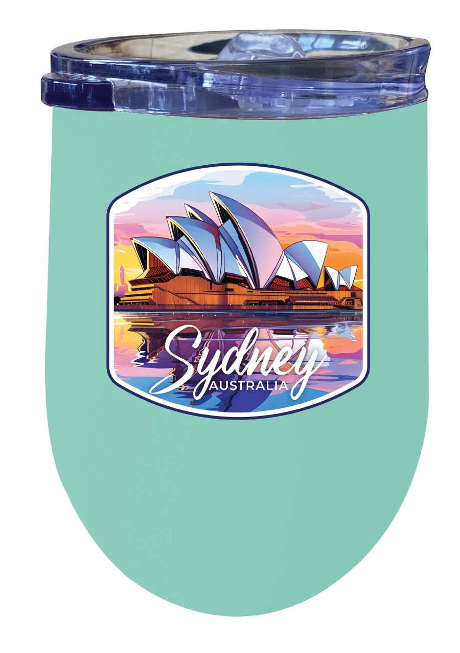 Sydney Australia Design A Souvenir 12 oz Insulated Wine Stainless Steel Tumbler Image 1