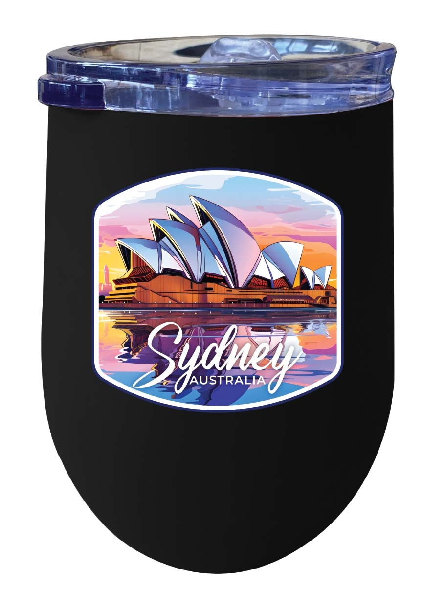 Sydney Australia Design A Souvenir 12 oz Insulated Wine Stainless Steel Tumbler Image 2