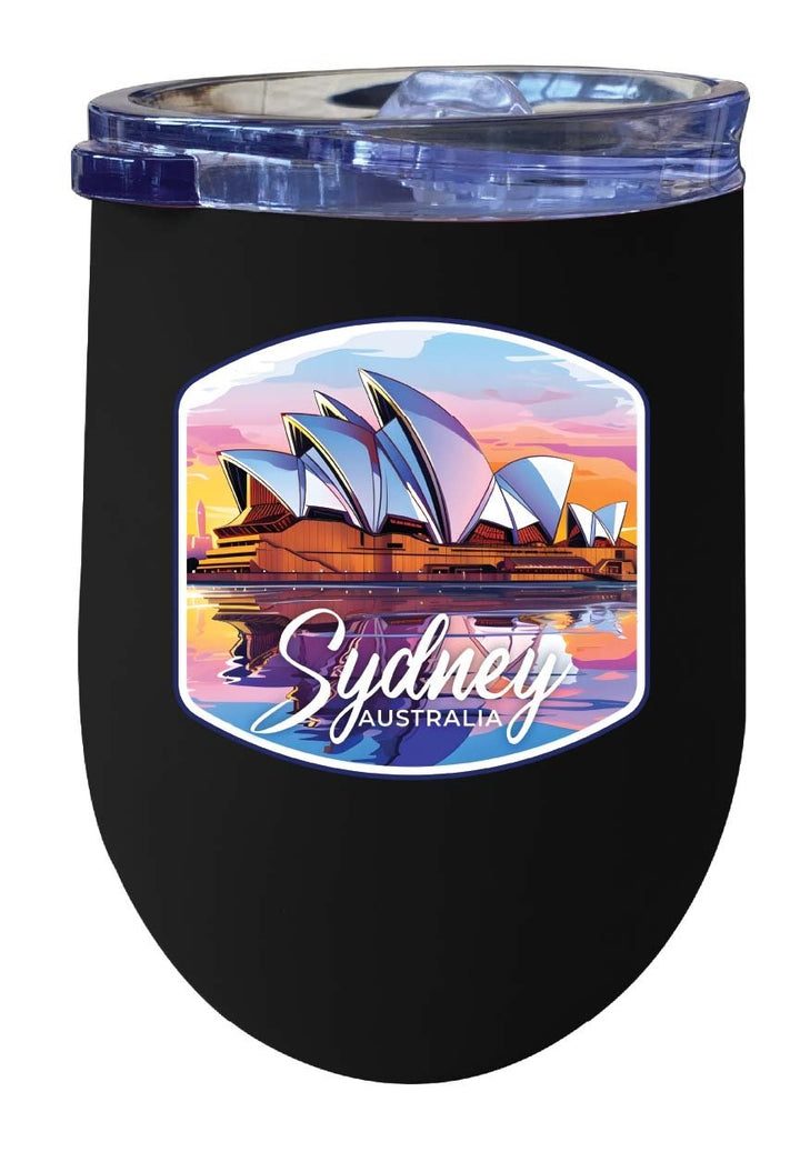 Sydney Australia Design A Souvenir 12 oz Insulated Wine Stainless Steel Tumbler Image 1