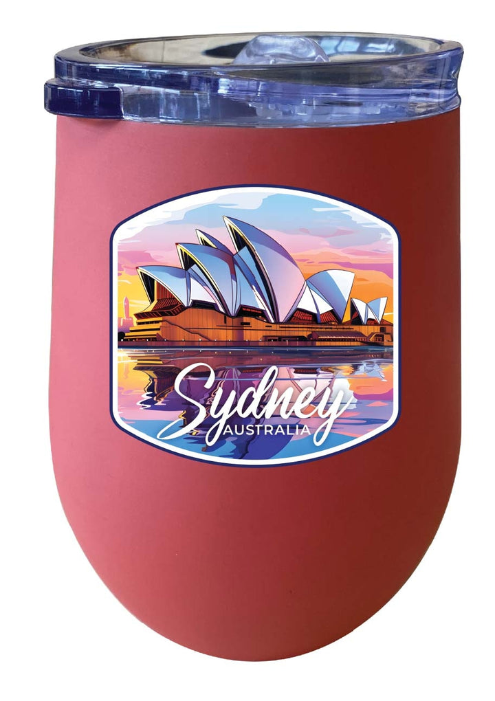 Sydney Australia Design A Souvenir 12 oz Insulated Wine Stainless Steel Tumbler Image 3