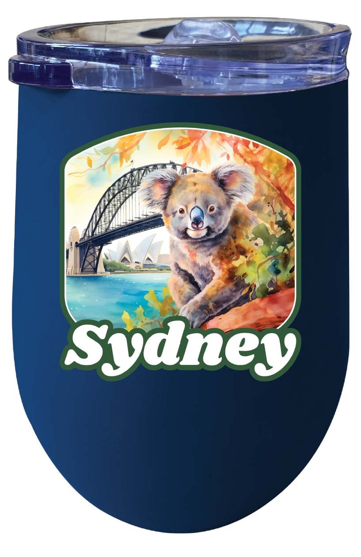 Sydney Australia Design C Souvenir 12 oz Insulated Wine Stainless Steel Tumbler Image 3