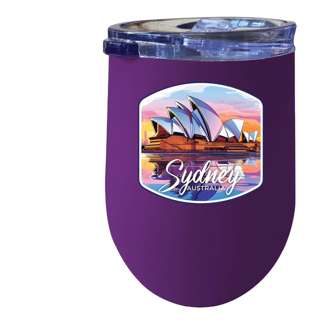 Sydney Australia Design A Souvenir 12 oz Insulated Wine Stainless Steel Tumbler Image 4