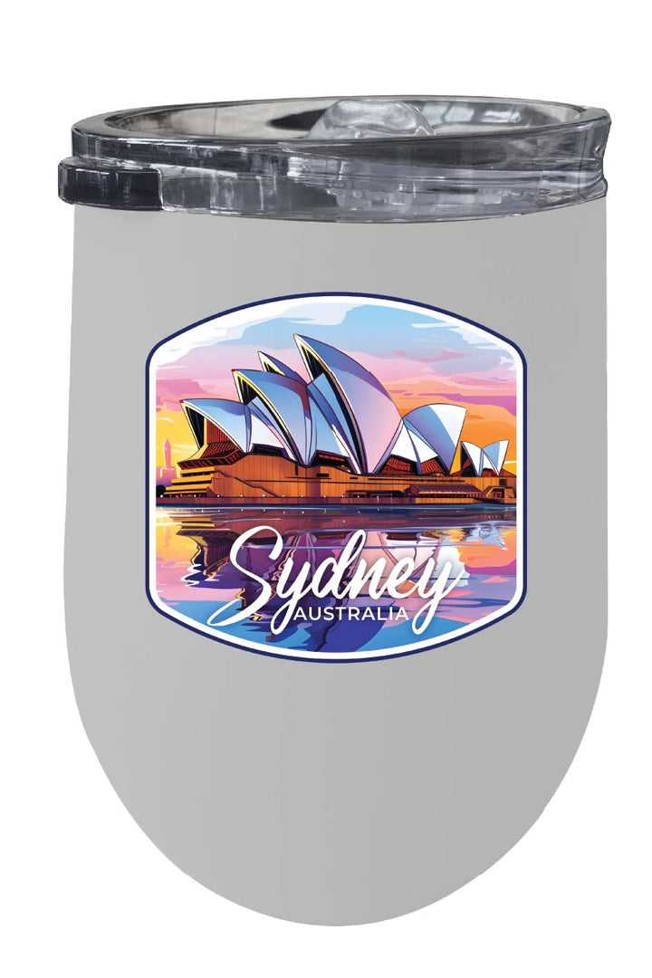 Sydney Australia Design A Souvenir 12 oz Insulated Wine Stainless Steel Tumbler Image 6