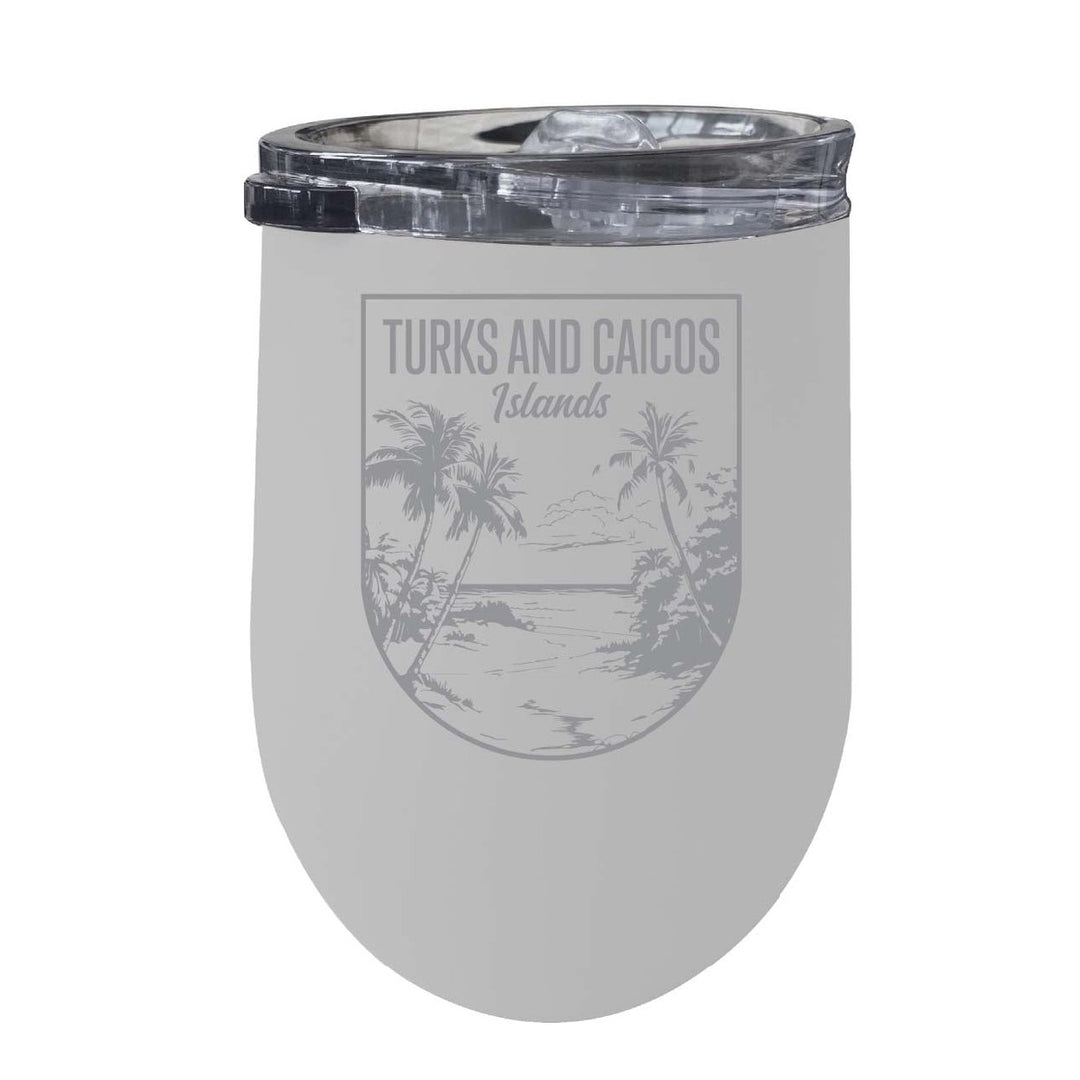 Turks and Caicos Islands Souvenir 12 oz Engraved Insulated Wine Stainless Steel Tumbler Image 4