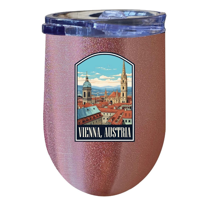 Vienna Austria Design B Souvenir 12 oz Insulated Wine Stainless Steel Tumbler Image 4