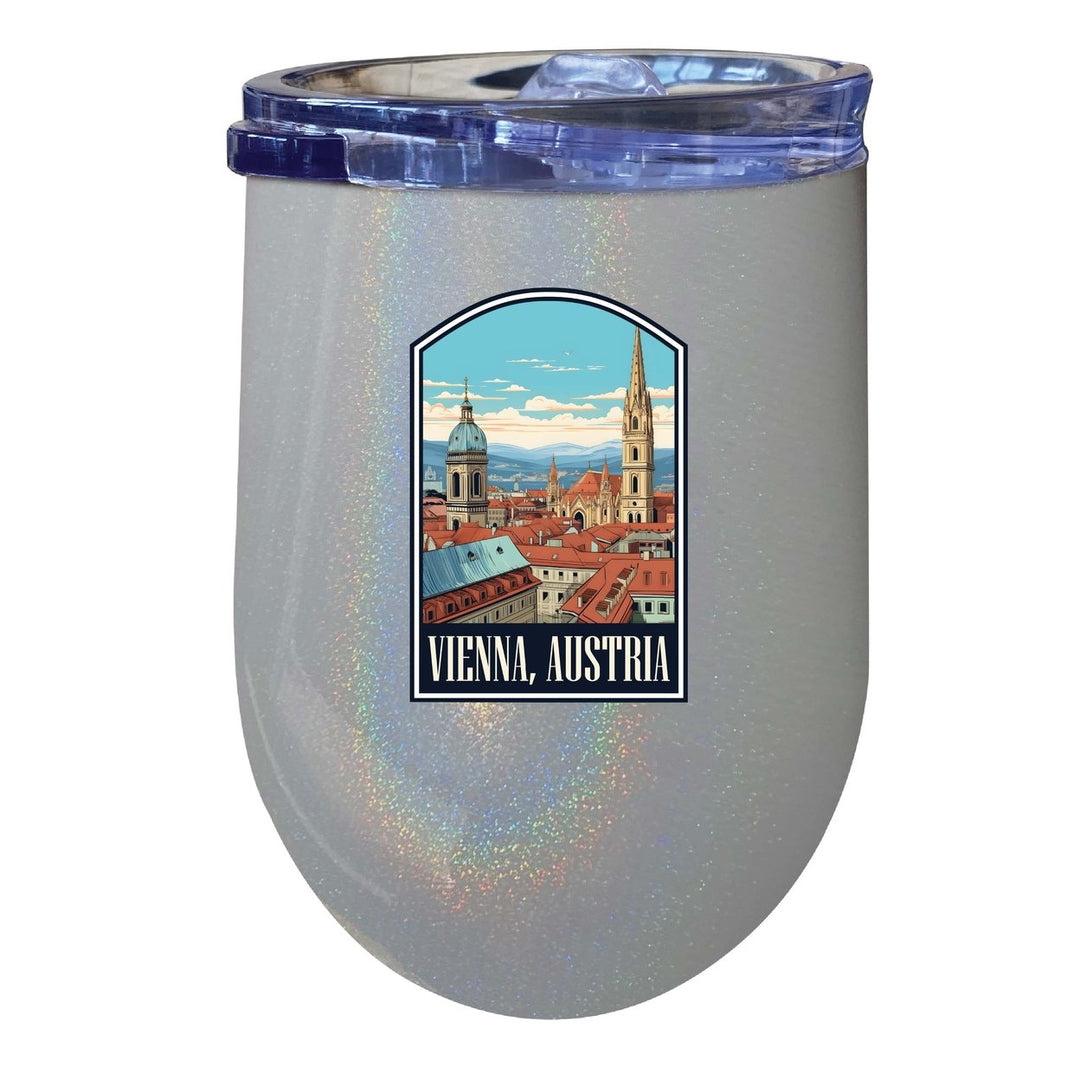 Vienna Austria Design B Souvenir 12 oz Insulated Wine Stainless Steel Tumbler Image 7