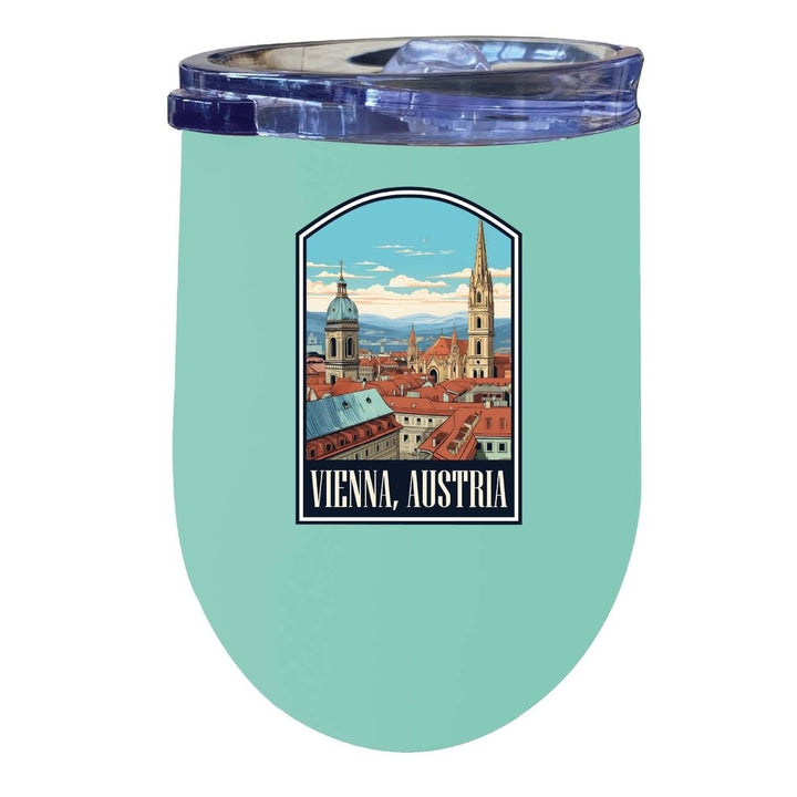 Vienna Austria Design B Souvenir 12 oz Insulated Wine Stainless Steel Tumbler Image 1