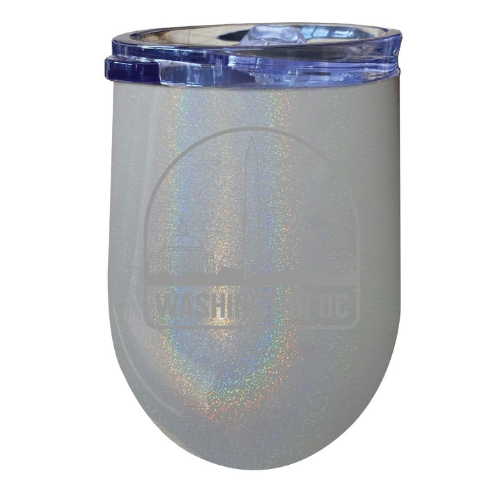 Washington DC Souvenir 12 oz Engraved Insulated Wine Stainless Steel Tumbler Image 6