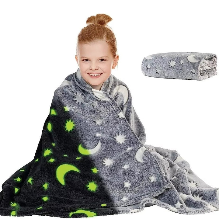 Galactic Glow 50x60 Plush Blanket with Stunning Glow in the Dark Feature Cozy Comfort with a Touch of Enchanting Image 3