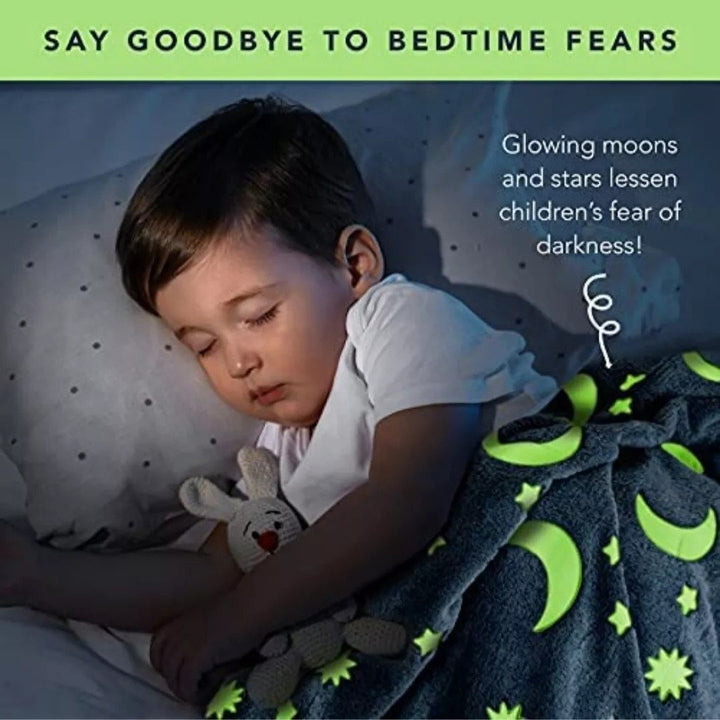 Galactic Glow 50x60 Plush Blanket with Stunning Glow in the Dark Feature Cozy Comfort with a Touch of Enchanting Image 4