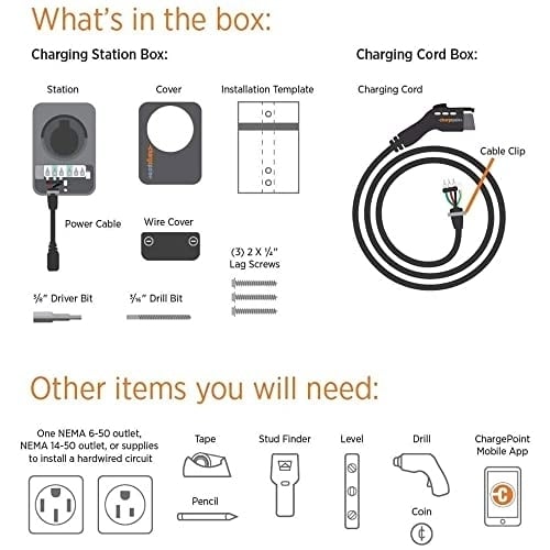 ChargePoint EV Charger50 Amp/240VLevel 2 NEMA 6-50 Plugcompatible with all EVs (Tesla requires adapter)- Image 4