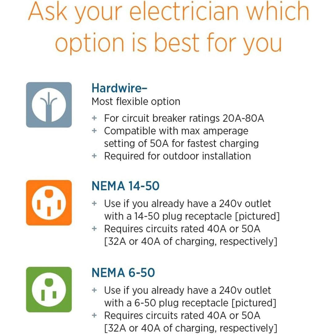ChargePoint EV Charger50 Amp/240VLevel 2 NEMA 6-50 Plugcompatible with all EVs (Tesla requires adapter)- Image 7