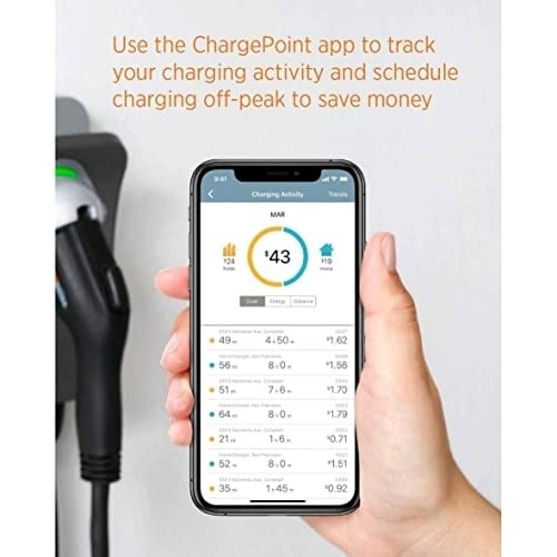 ChargePoint EV Charger50 Amp/240VLevel 2 NEMA 6-50 Plugcompatible with all EVs (Tesla requires adapter)- Image 8