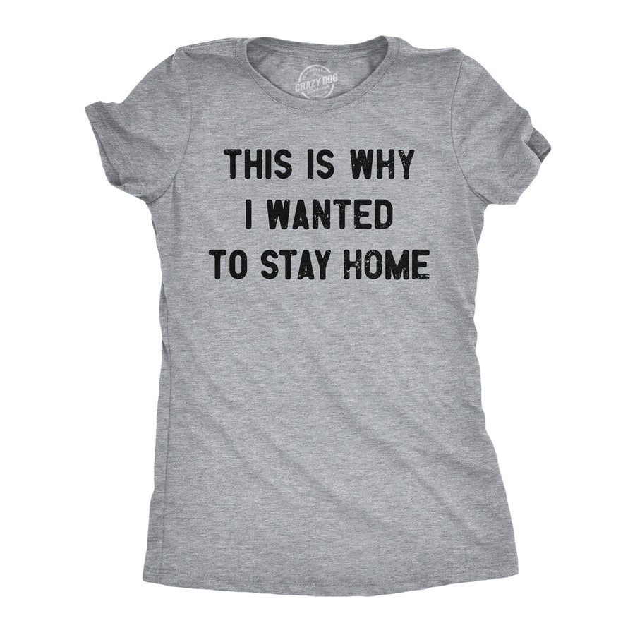 Womens Funny T Shirts This Is Why I Wanted To Stay Home Sarcastic Introvert Tee For Ladies Image 1