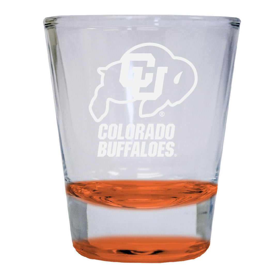 Colorado Buffaloes 2 oz Engraved Shot Glass Round Officially Licensed Collegiate Product Image 3