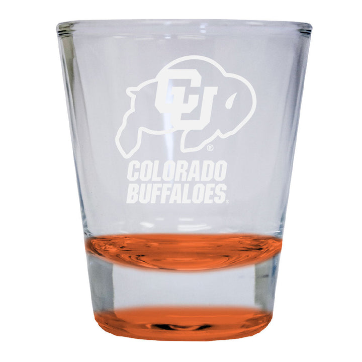 Colorado Buffaloes 2 oz Engraved Shot Glass Round Officially Licensed Collegiate Product Image 3