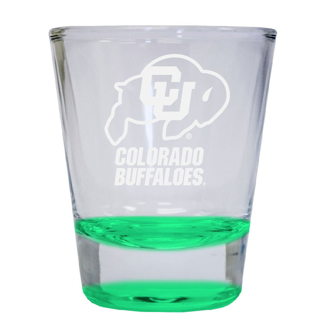 Colorado Buffaloes 2 oz Engraved Shot Glass Round Officially Licensed Collegiate Product Image 4