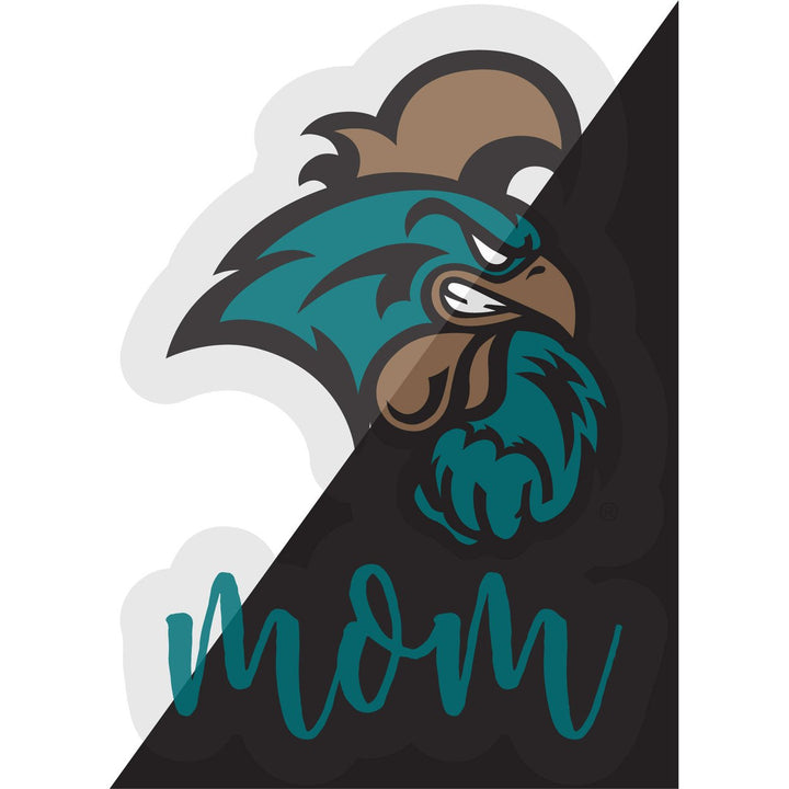 Coastal Carolina University 4-Inch Proud Mom NCAA - Durable School Spirit Vinyl Decal Perfect Image 1