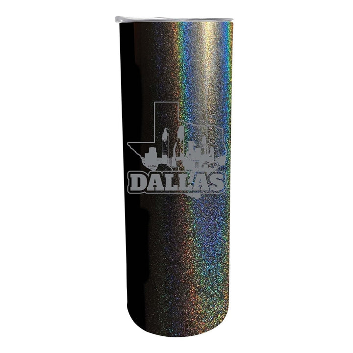 Dallas Texas Souvenir 20 oz Engraved Insulated Stainless Steel Skinny Tumbler Image 4