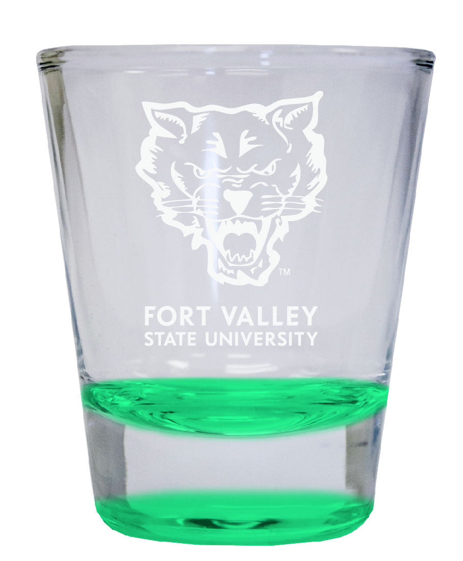 Fort Valley State University 2 oz Engraved Shot Glass Round Officially Licensed Collegiate Product Image 1